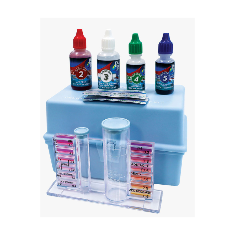 Pool Pro 4 in 1 Pool Water Test Kit - Chlorine, pH, Total Alkalinity and Acid