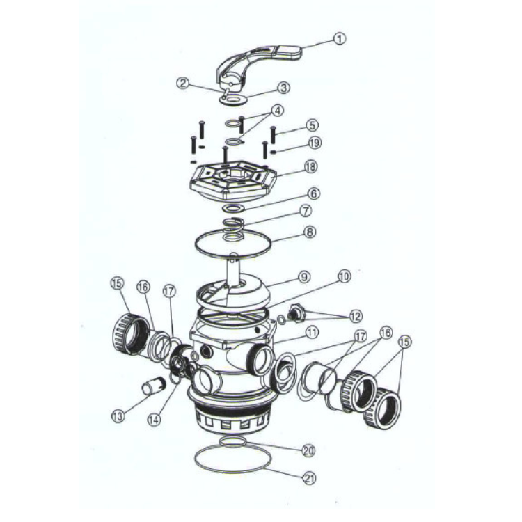 Waterco 40mm MPV Top Assembly - 621449