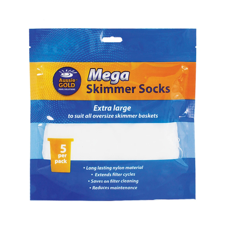 Aussie Gold Skimmer Box Mega Jumbo Filter Socks - Pack of 5