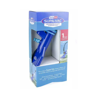 Supa-Vac underwater vacuum for Pools, Spas and Ponds - Includes Telescopic Pole