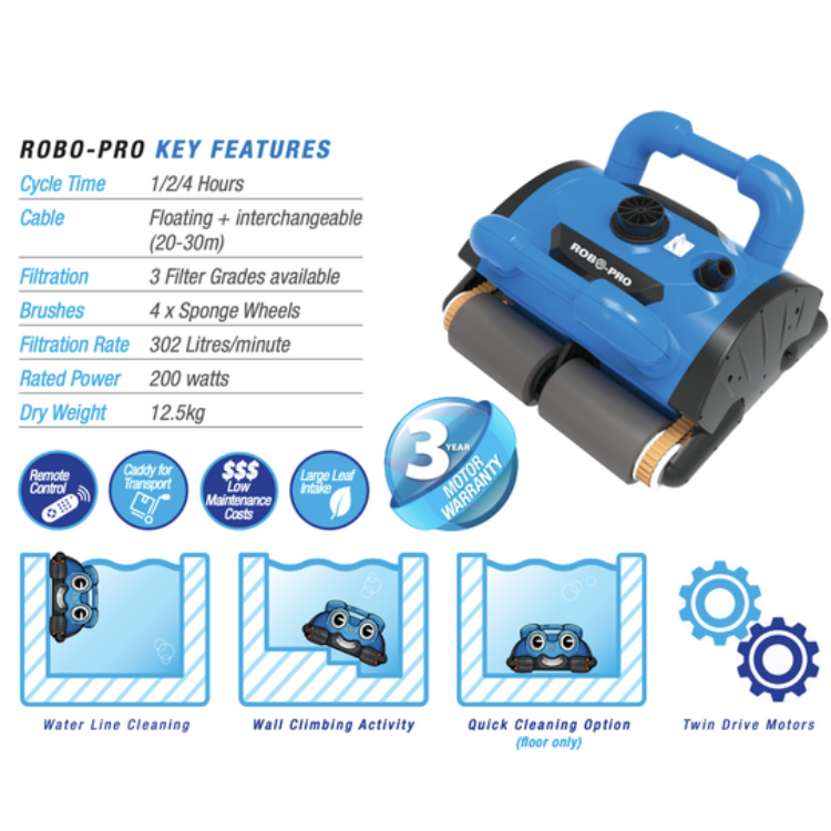 Robo-Tek Robo-Rover Pro Robotic Pool Cleaner